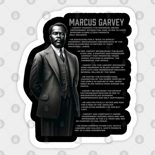 Marcus Garvey Sticker by UrbanLifeApparel